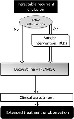 Efficacy of combined doxycycline and intense pulsed light therapy for the management of intractable recurrent chalazion